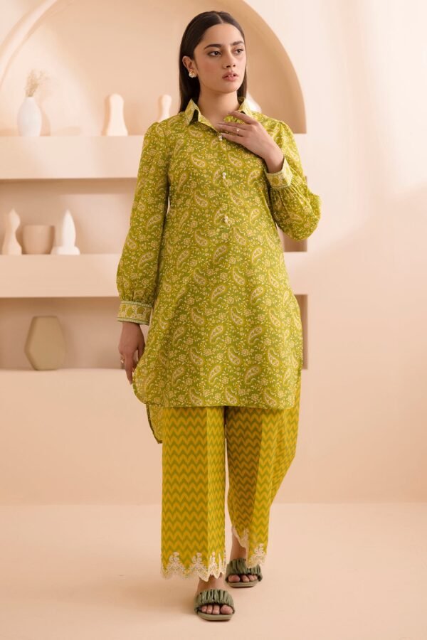 Zellbury Unstitched 2 Piece Embroidered Shirt Shalwar Lawn Collection'2025 - D08 (WUS25E20236)