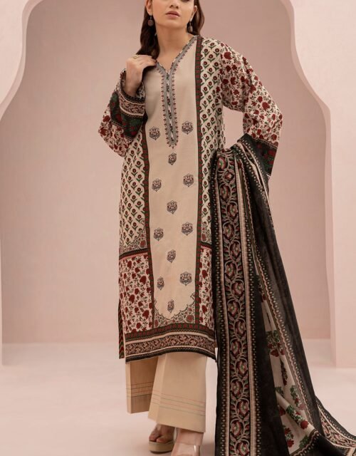 Zellbury Unstitched 2 Piece Embroidered Shirt Dupatta Lawn Collection'2025 - D10 (WUS25E20489)