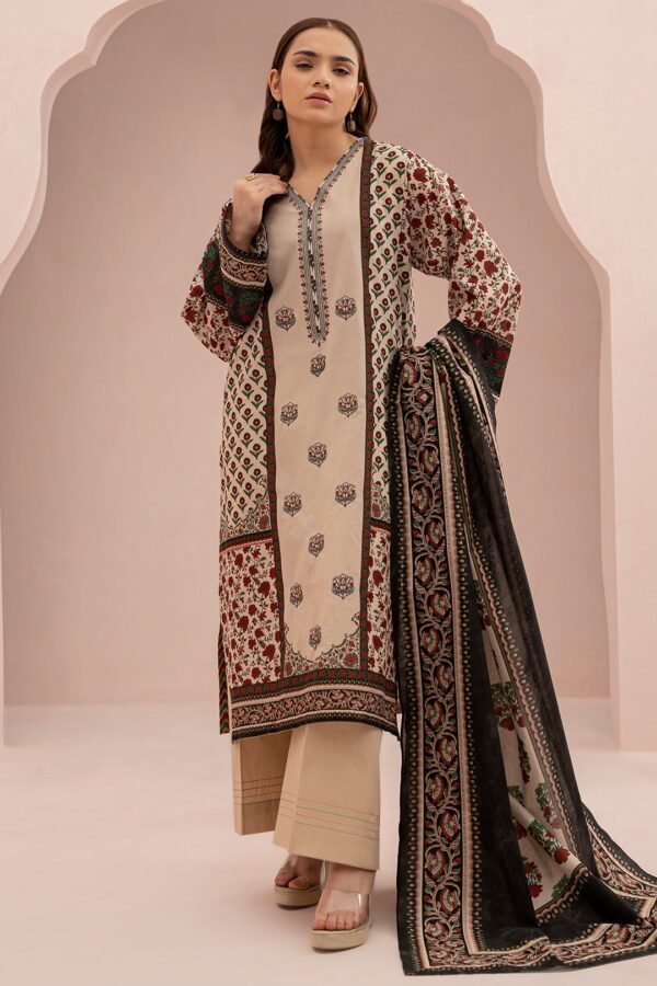 Zellbury Unstitched 2 Piece Embroidered Shirt Dupatta Lawn Collection'2025 - D10 (WUS25E20489)