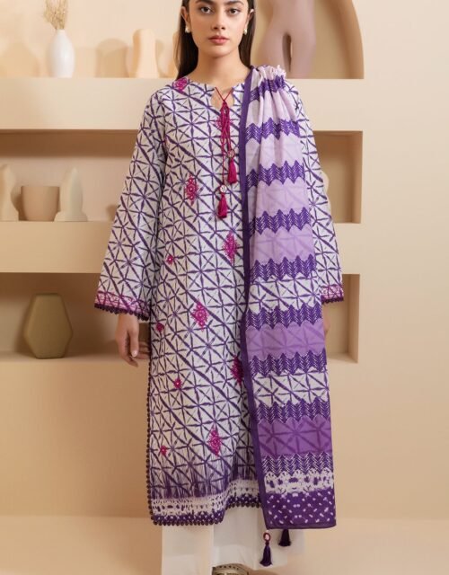 Zellbury Unstitched 2 Piece Embroidered Shirt Dupatta Lawn Collection'2025 - D11 (WUS25E20241)