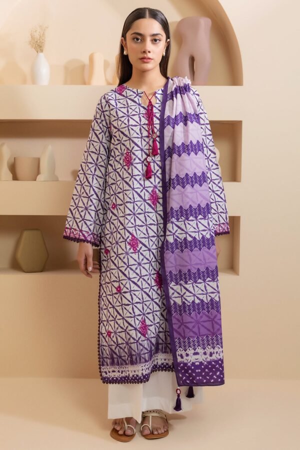 Zellbury Unstitched 2 Piece Embroidered Shirt Dupatta Lawn Collection'2025 - D11 (WUS25E20241)