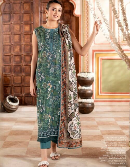 TABEER by Gull Jee – Unstitched 3 Piece Embroidered Lawn Collection’25  – A03