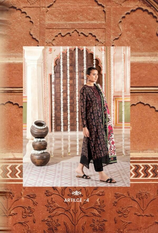 TABEER by Gull Jee – Unstitched 3 Piece Embroidered Lawn Collection’25  – A04 - Image 3