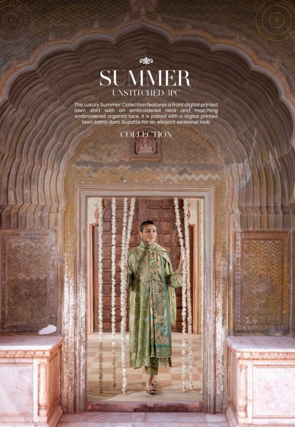 TABEER by Gull Jee – Unstitched 3 Piece Embroidered Lawn Collection’25  – A05 - Image 2