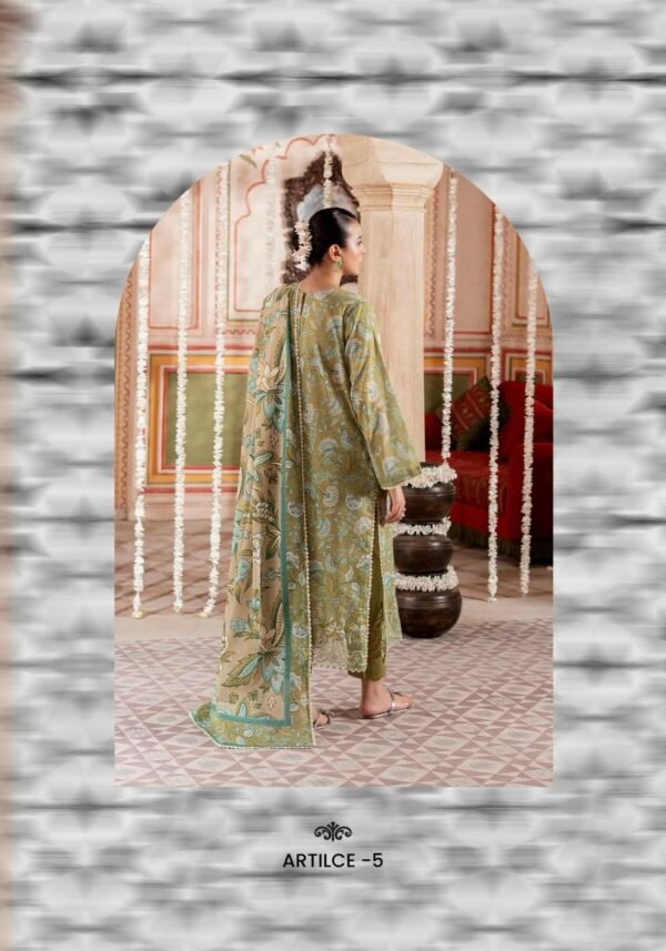 TABEER by Gull Jee – Unstitched 3 Piece Embroidered Lawn Collection’25  – A05 - Image 3