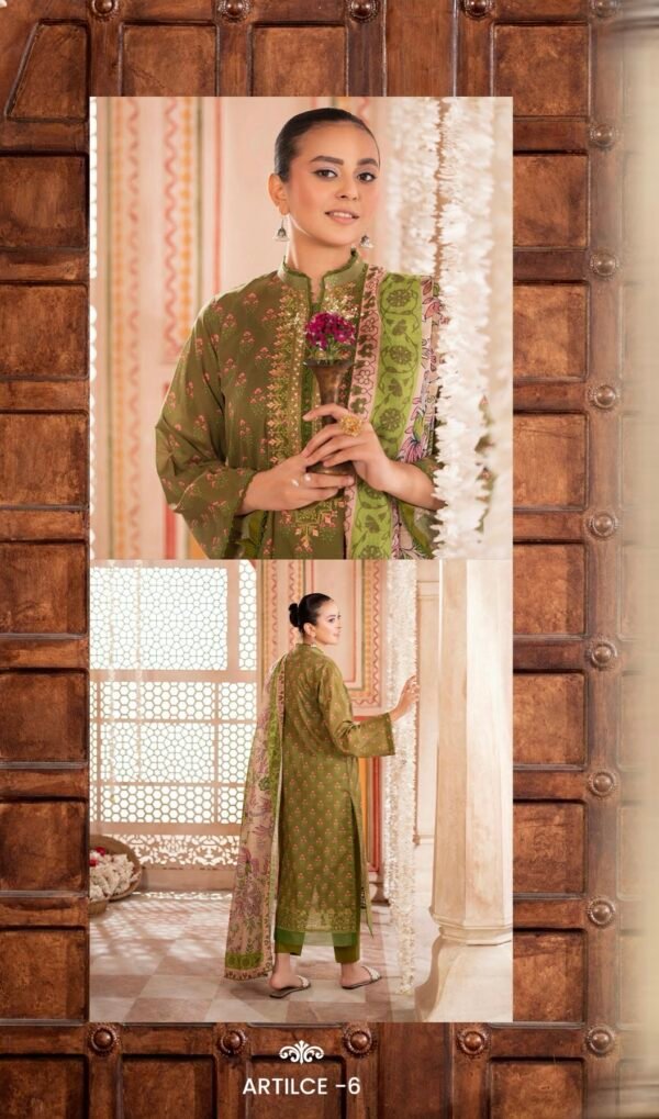 TABEER by Gull Jee – Unstitched 3 Piece Embroidered Lawn Collection’25  – A06 - Image 2