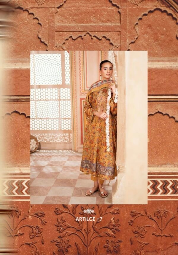 TABEER by Gull Jee – Unstitched 3 Piece Embroidered Lawn Collection’25  – A07 - Image 3