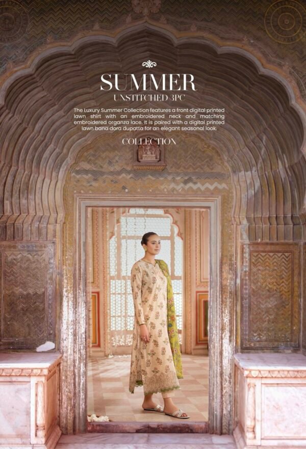 TABEER by Gull Jee – Unstitched 3 Piece Embroidered Lawn Collection’25  – A11 - Image 2