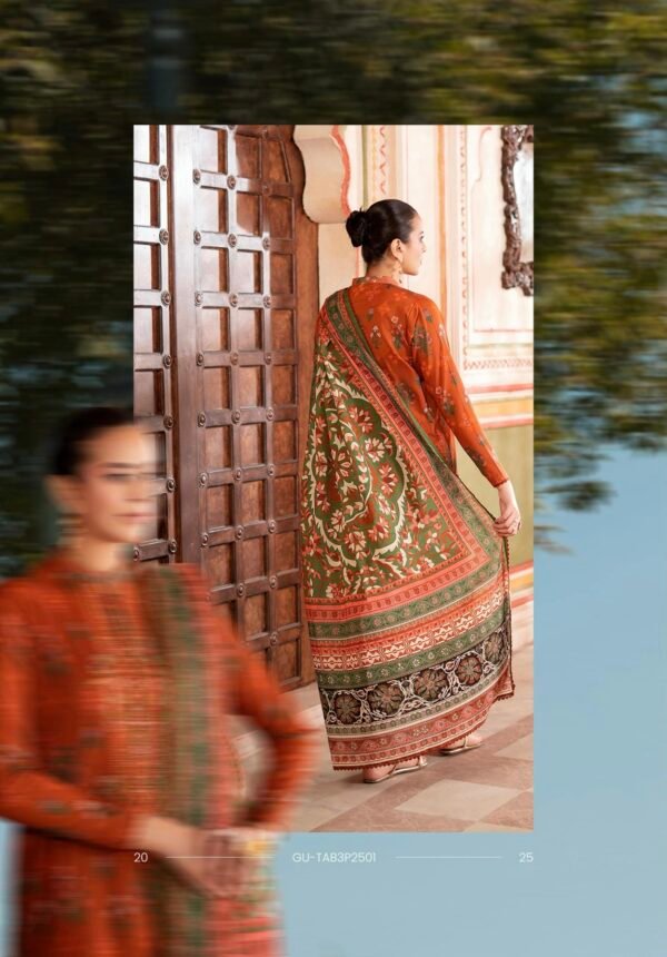TABEER by Gull Jee – Unstitched 3 Piece Embroidered Lawn Collection’25  – A10 - Image 2