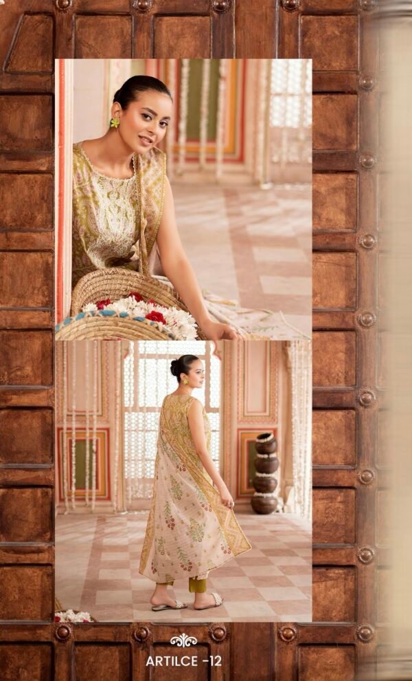 TABEER by Gull Jee – Unstitched 3 Piece Embroidered Lawn Collection’25  – A12 - Image 2