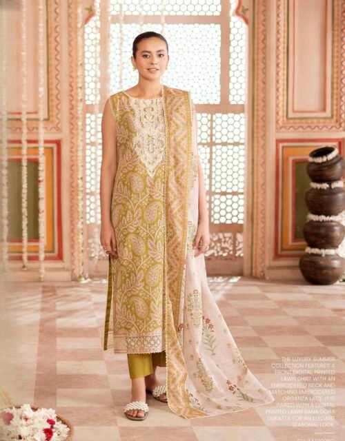 TABEER by Gull Jee – Unstitched 3 Piece Embroidered Lawn Collection’25  – A12