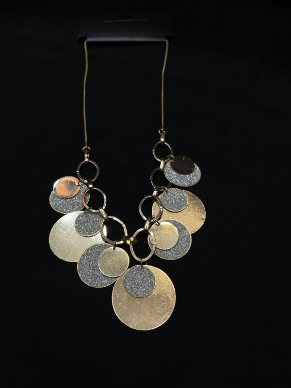 Gold Statement Circle Pendant Necklace for Women – Bold Geometric Fashion Jewelry - Image 2
