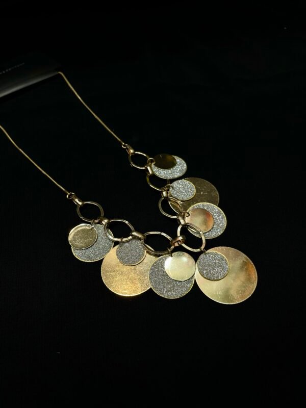 Gold Statement Circle Pendant Necklace for Women – Bold Geometric Fashion Jewelry