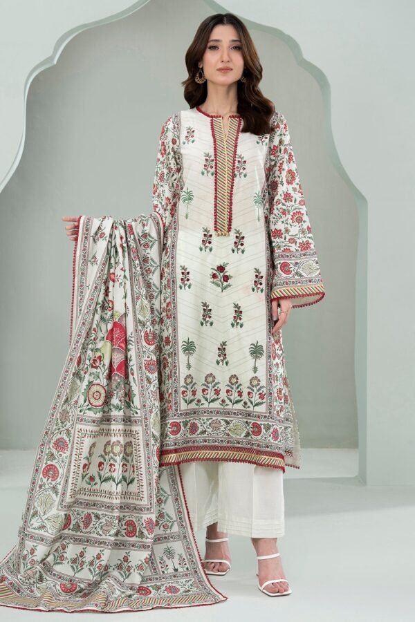 Zellbury Unstitched 3 Piece Embroidered Lawn Collection'2025 - D32 (WUS25E30458)