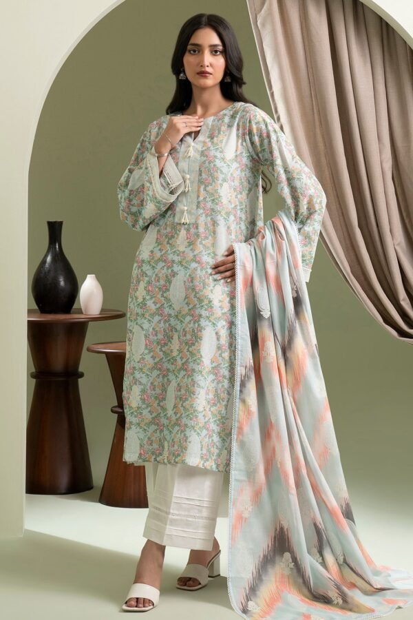 Zellbury Unstitched 2 Piece Printed Lawn Collection'2025 ( SHIRT DUPATTA)- D47 (WUS25X20475)