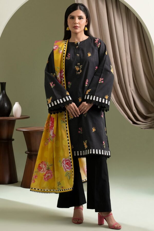 Zellbury Unstitched 2 Piece Printed Lawn Collection'2025 ( SHIRT DUPATTA)- D48 (WUS25X20474)