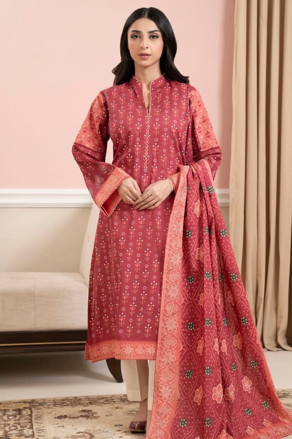 Zellbury Unstitched 2 Piece Printed Lawn Collection'2025 ( SHIRT DUPATTA)- D50 (WUS25X20623)