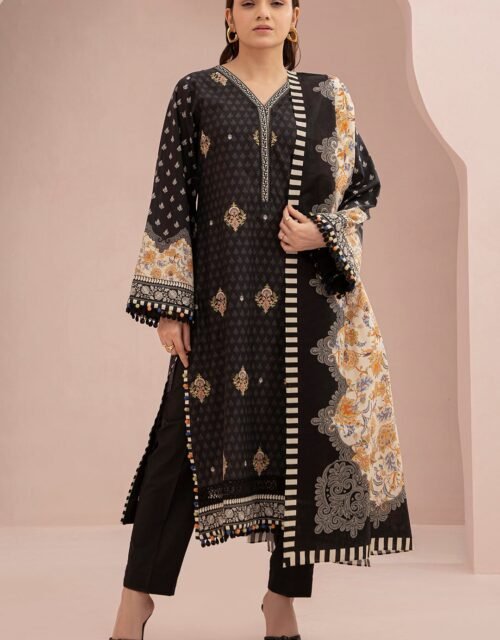 Zellbury Unstitched 2 Piece Embroidered Shirt Dupatta Lawn Collection'2025 - D14 (WUS25E20377)