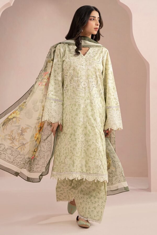 Zellbury Unstitched 3 Piece Embroidered Cambric Collection'2025 - D39 (WUS25E30354)