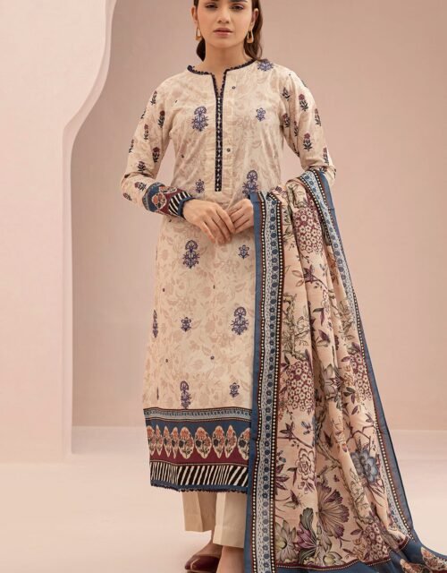 Zellbury Unstitched 2 Piece Embroidered Shirt Dupatta Lawn Collection'2025 - D15 (WUS25E20314)