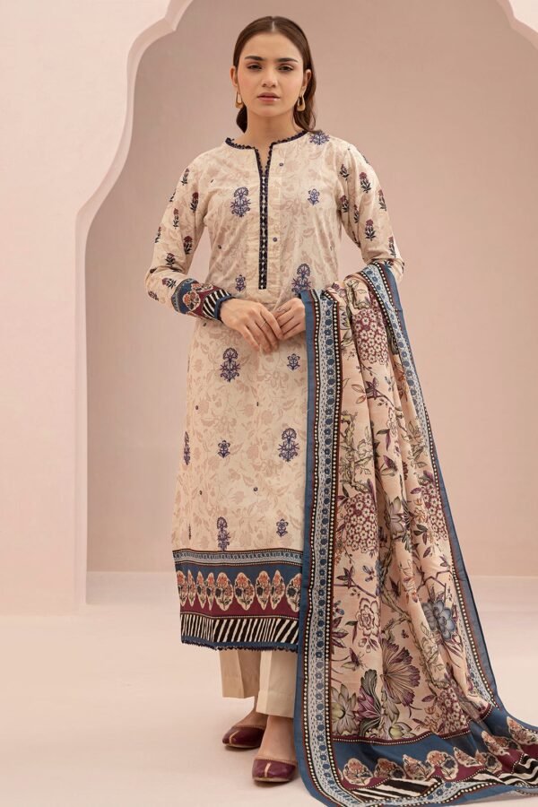Zellbury Unstitched 2 Piece Embroidered Shirt Dupatta Lawn Collection'2025 - D15 (WUS25E20314)