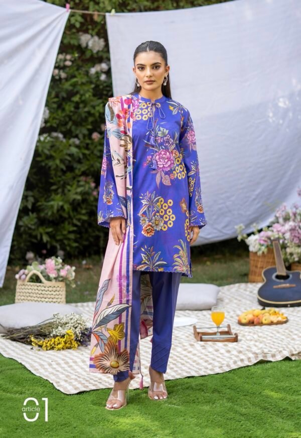 POPINN By Gull Jee - Unstitched 3 Piece Printed Lawn Collection Vol. 4 - A01