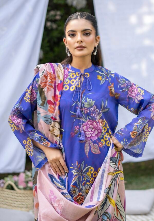 POPINN By Gull Jee - Unstitched 3 Piece Printed Lawn Collection Vol. 4 - A01 - Image 3