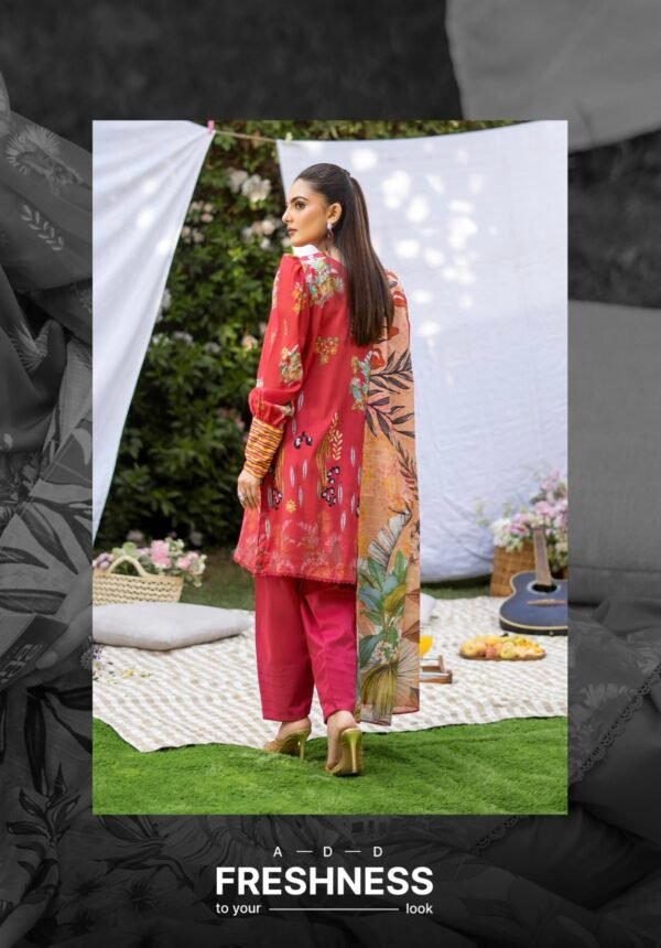 POPINN By Gull Jee - Unstitched 3 Piece Printed Lawn Collection Vol. 4 - A02 - Image 3