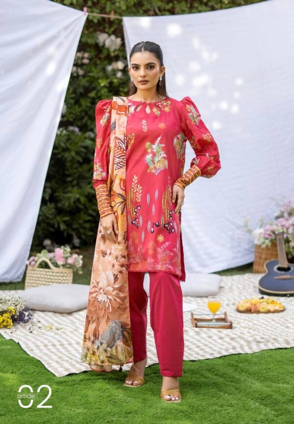 POPINN By Gull Jee - Unstitched 3 Piece Printed Lawn Collection Vol. 4 - A02