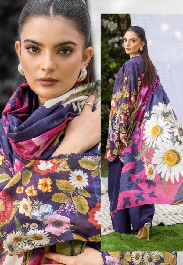 POPINN By Gull Jee - Unstitched 3 Piece Printed Lawn Collection Vol. 4 - A03 - Image 2