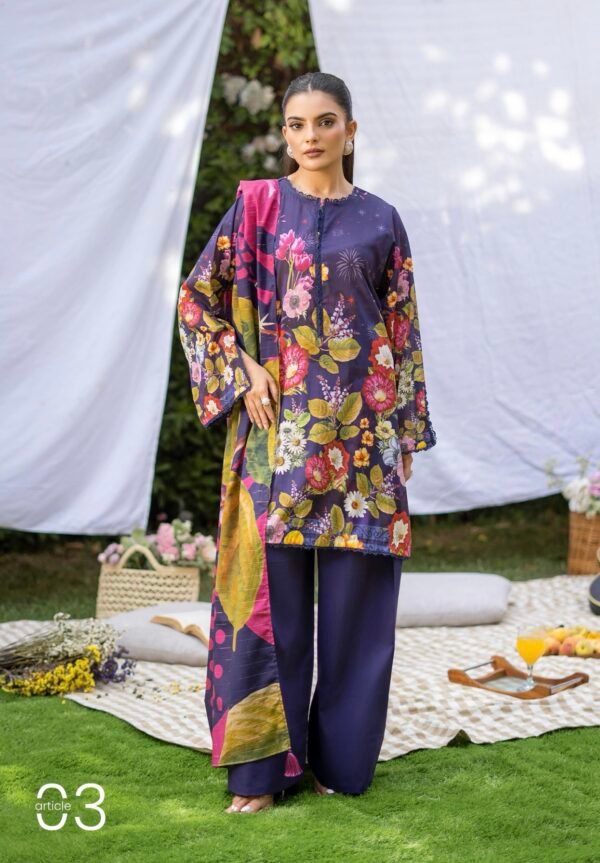 POPINN By Gull Jee - Unstitched 3 Piece Printed Lawn Collection Vol. 4 - A03