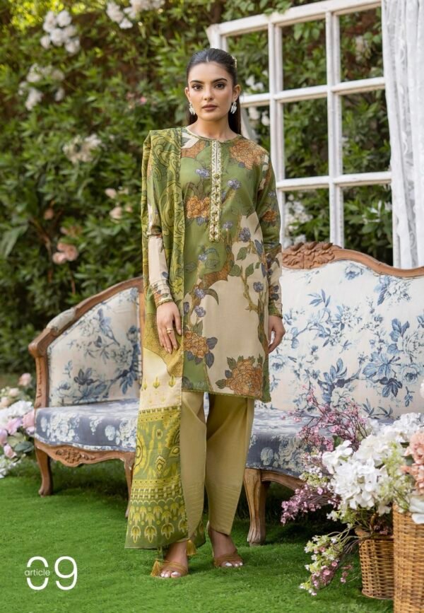 POPINN By Gull Jee - Unstitched 3 Piece Printed Lawn Collection Vol. 4 - A09