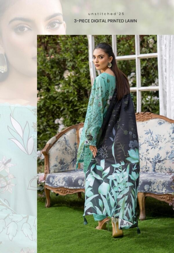 POPINN By Gull Jee - Unstitched 3 Piece Printed Lawn Collection Vol. 4 - A10 - Image 3