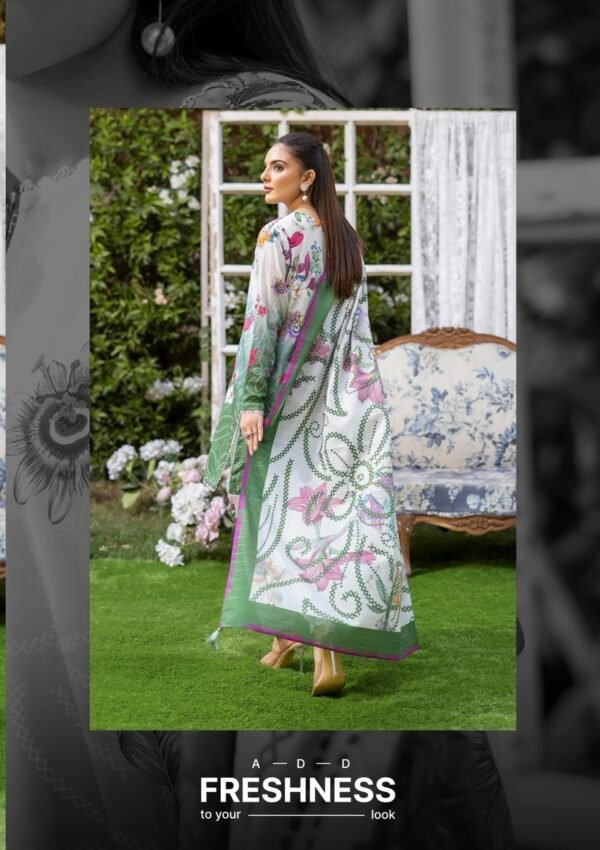 POPINN By Gull Jee - Unstitched 3 Piece Printed Lawn Collection Vol. 4 - A11 - Image 3