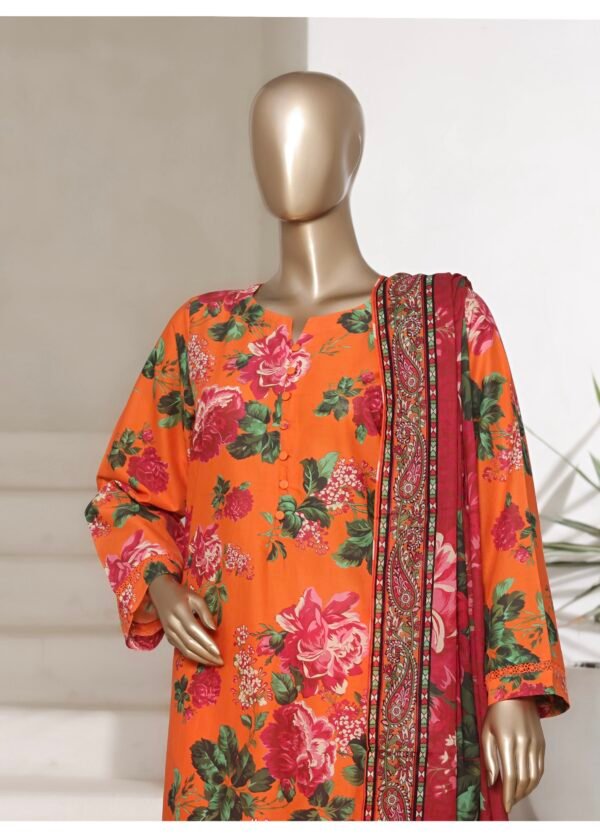 Sadabahar Printed Cotton Lawn Stitched 3 Piece Suit Summer Collection - D5 - Image 3