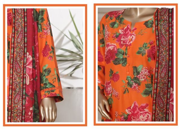 Sadabahar Printed Cotton Lawn Stitched 3 Piece Suit Summer Collection - D5 - Image 4