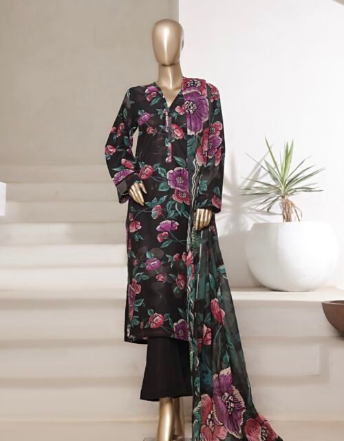 Sadabahar Printed Cotton Lawn Stitched 3 Piece Suit Summer Collection - D6