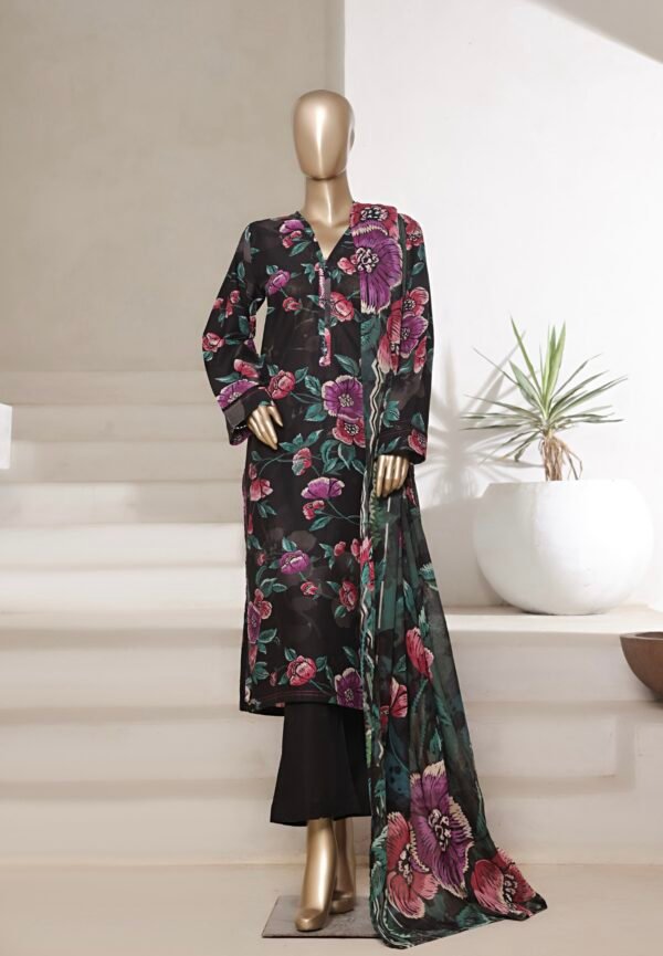 Sadabahar Printed Cotton Lawn Stitched 3 Piece Suit Summer Collection - D6