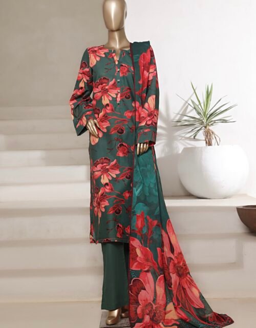 Sadabahar Printed Cotton Lawn Stitched 3 Piece Suit Summer Collection - D7