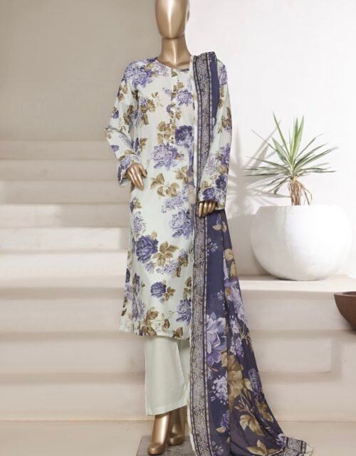 Sadabahar Printed Cotton Lawn Stitched 3 Piece Suit Summer Collection - D8
