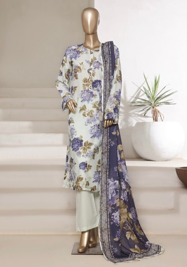 Sadabahar Printed Cotton Lawn Stitched 3 Piece Suit Summer Collection - D8