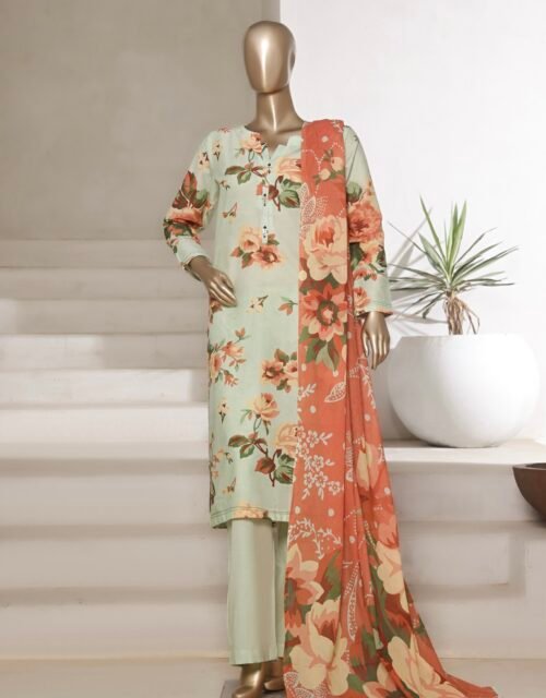 Sadabahar Printed Cotton Lawn Stitched 3 Piece Suit Summer Collection - D9