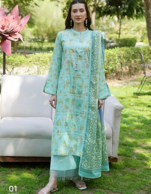 TWINKLING By BINAAS – Embroidered 3 Piece Unstitched EDIT’25 – A01