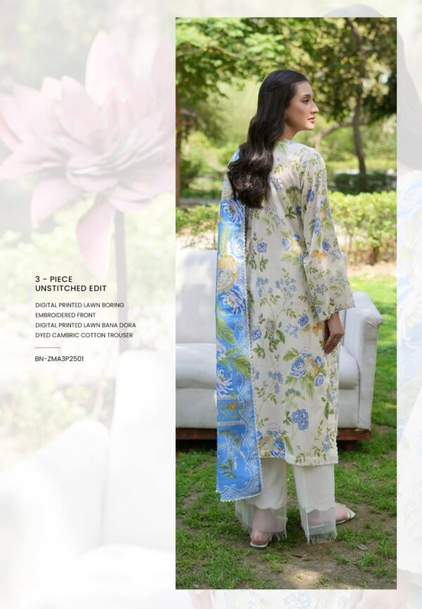 TWINKLING By BINAAS – Embroidered 3 Piece Unstitched EDIT’25 – A02 - Image 2