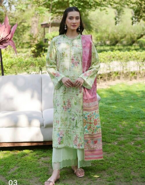 TWINKLING By BINAAS – Embroidered 3 Piece Unstitched EDIT’25 – A03
