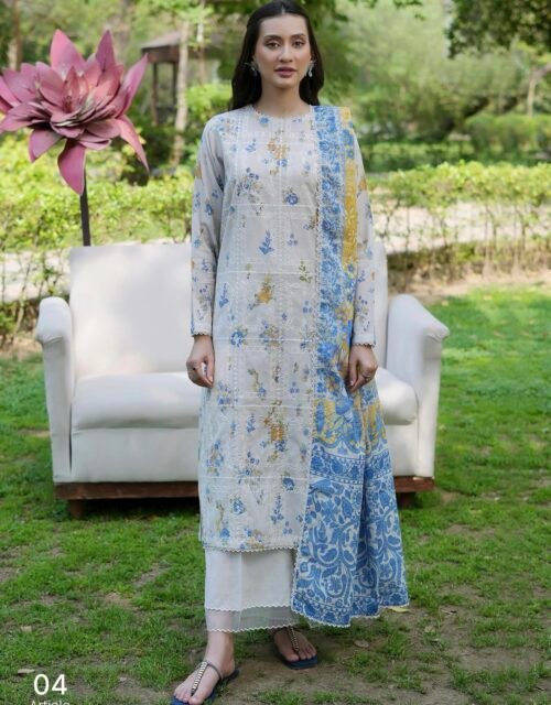TWINKLING By BINAAS – Embroidered 3 Piece Unstitched EDIT’25 – A04