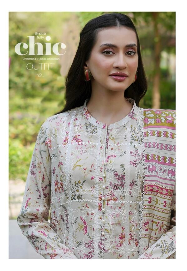 TWINKLING By BINAAS – Embroidered 3 Piece Unstitched EDIT’25 – A05 - Image 3