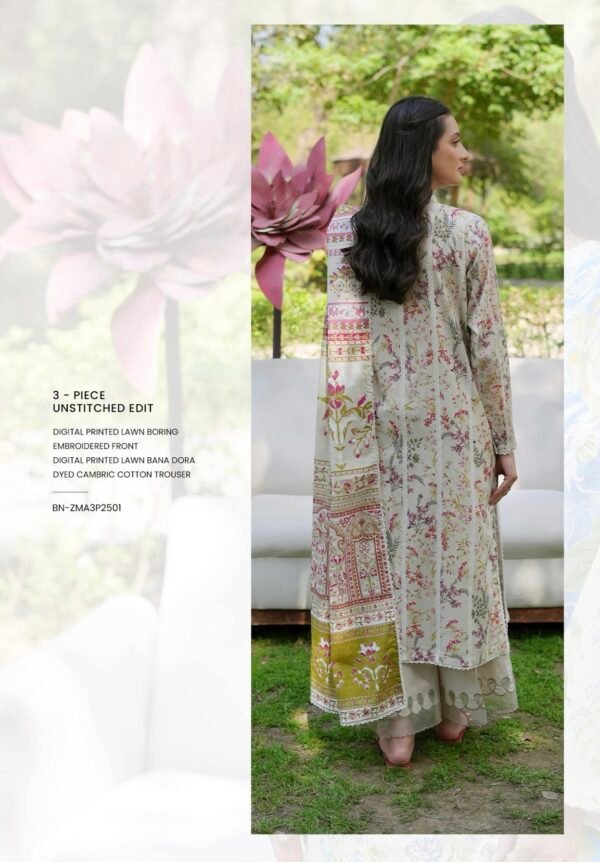 TWINKLING By BINAAS – Embroidered 3 Piece Unstitched EDIT’25 – A05 - Image 2