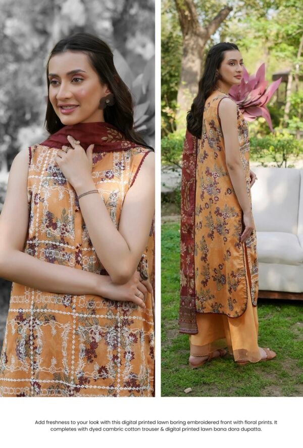 TWINKLING By BINAAS – Embroidered 3 Piece Unstitched EDIT’25 – A06 - Image 2