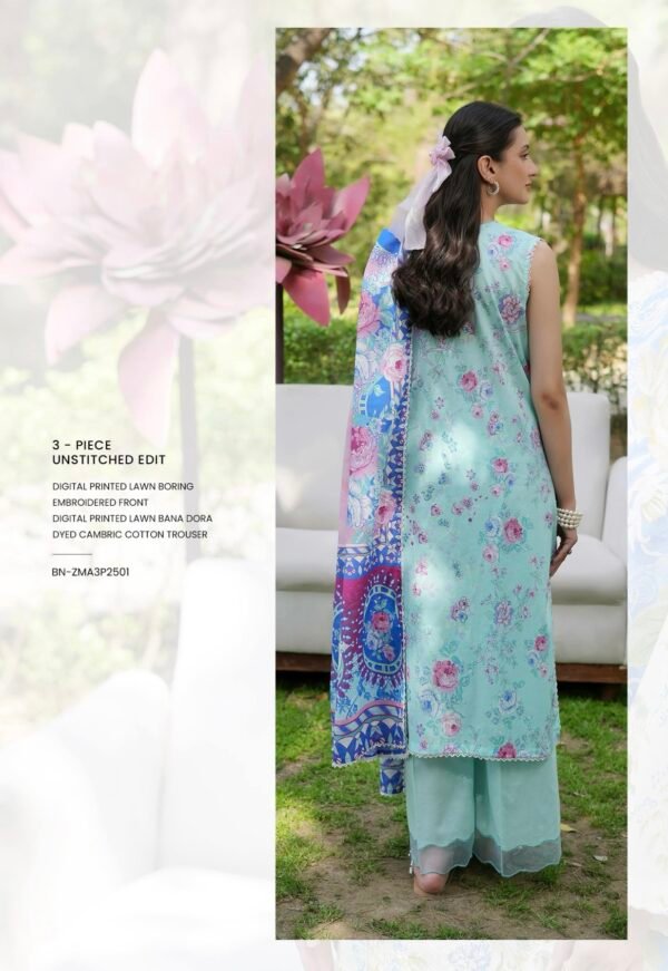TWINKLING By BINAAS – Embroidered 3 Piece Unstitched EDIT’25 – A08 - Image 2